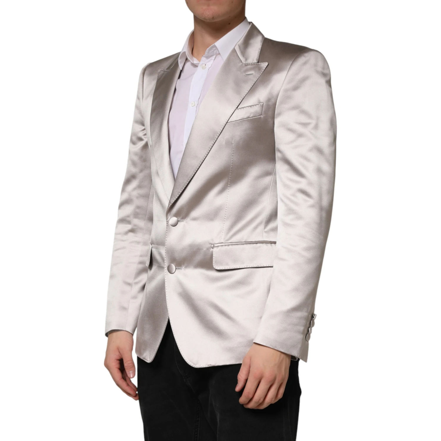 Silver SICILIA Single Breasted Jacket Blazer