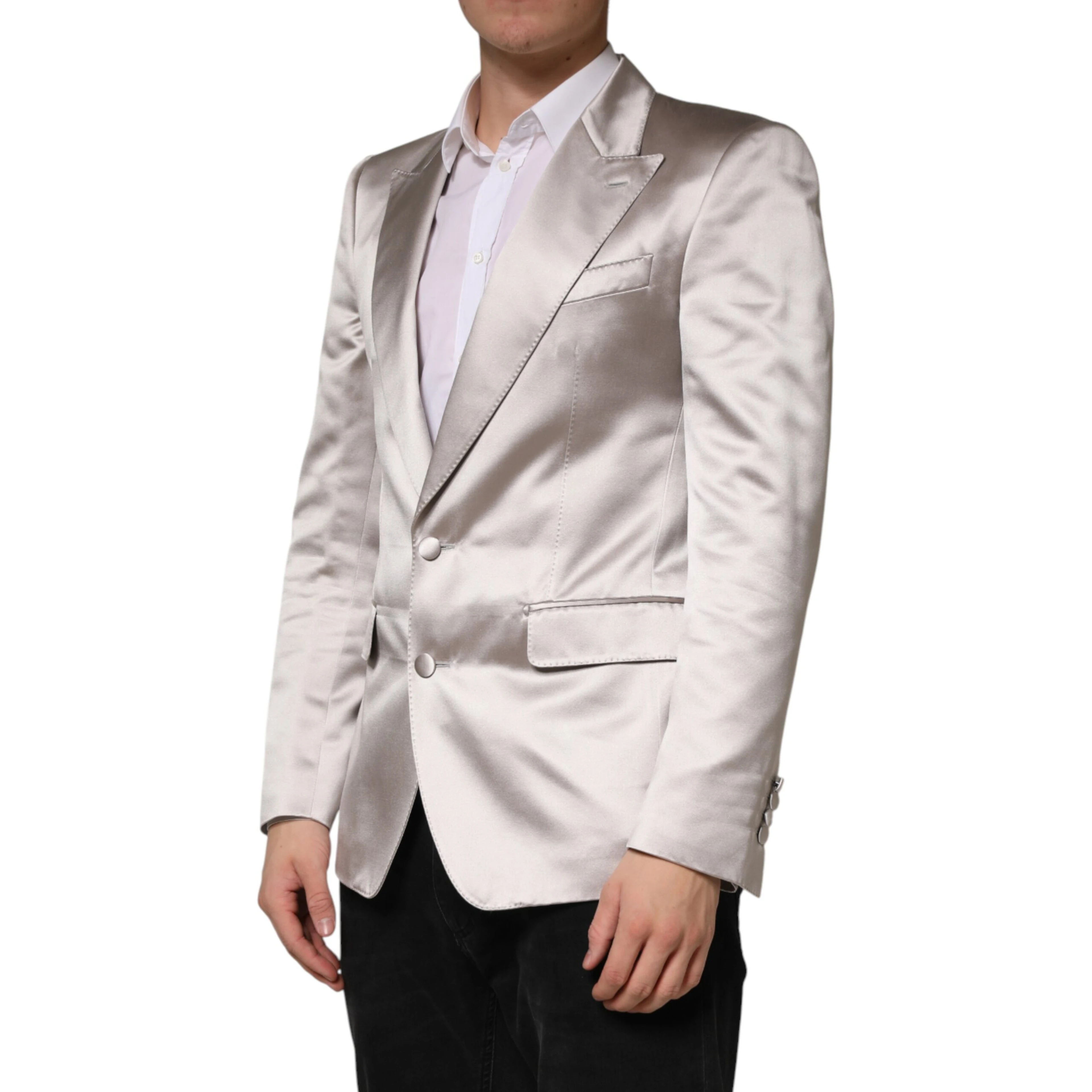 Silver SICILIA Single Breasted Jacket Blazer