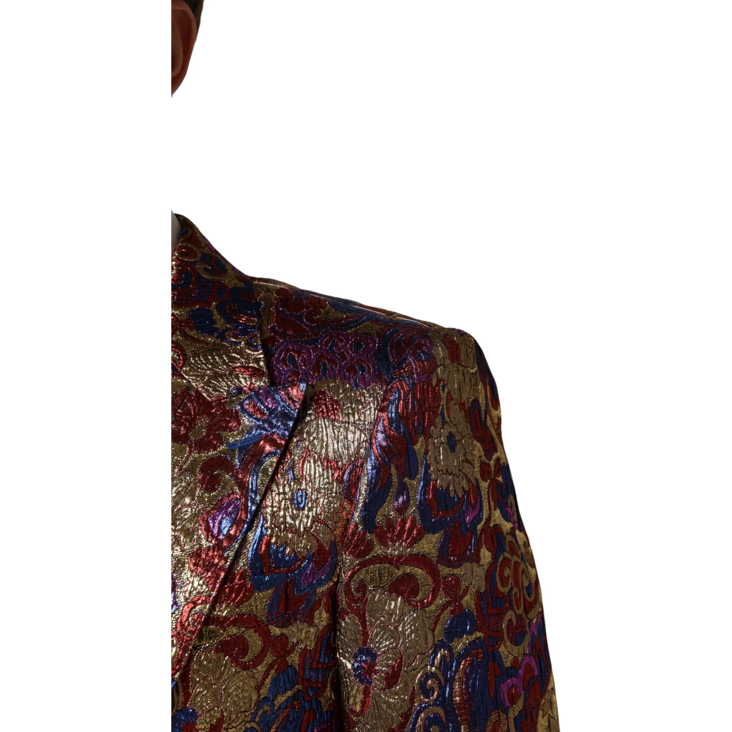 Multicolor Jacquard Single Breasted Blazer