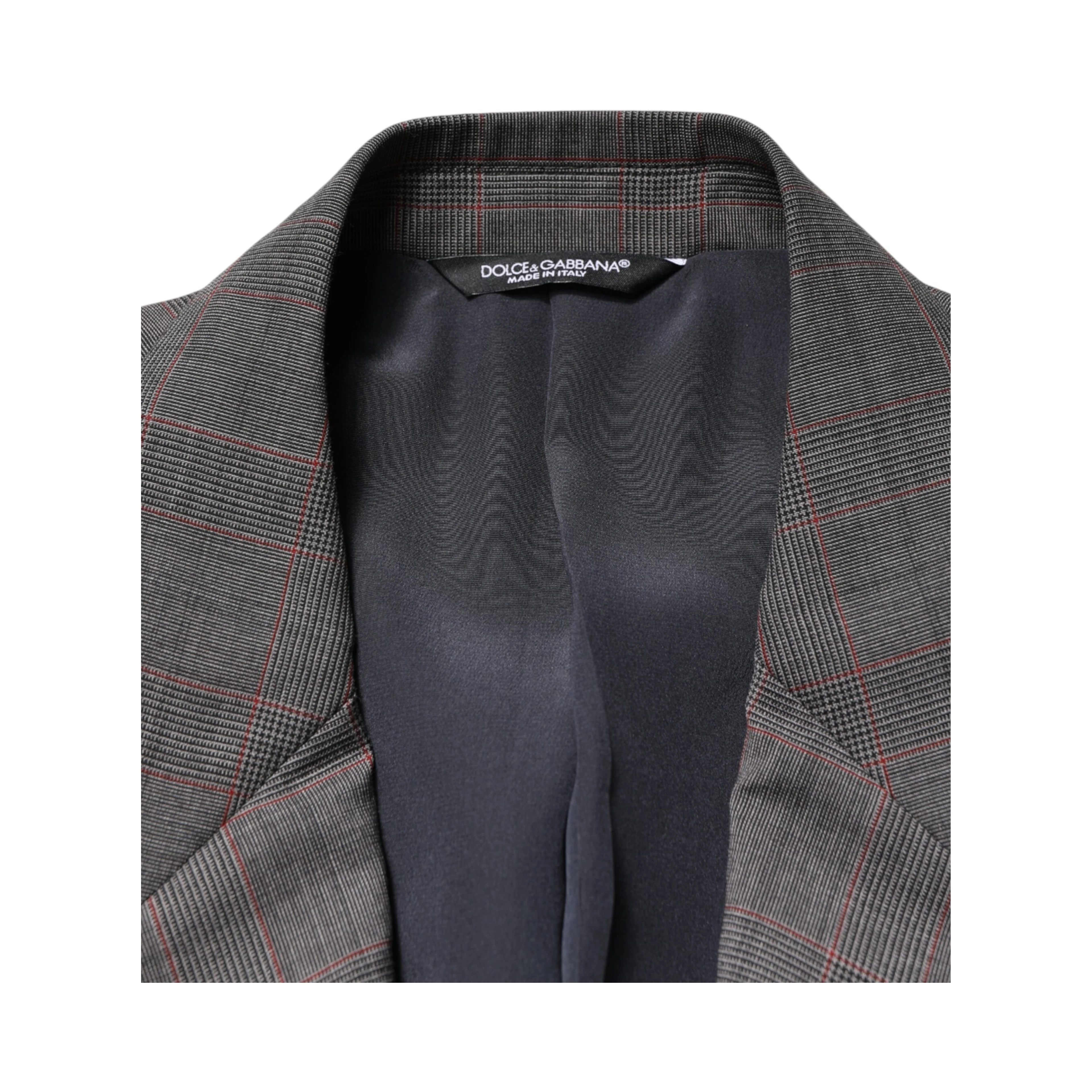 Gray Wool Single Breasted 2 Button Blazer