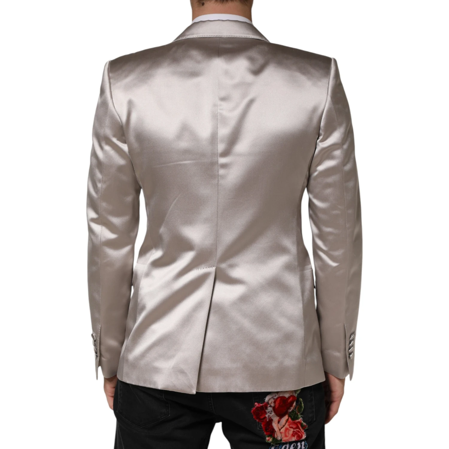 Silver SICILIA Single Breasted Jacket Blazer