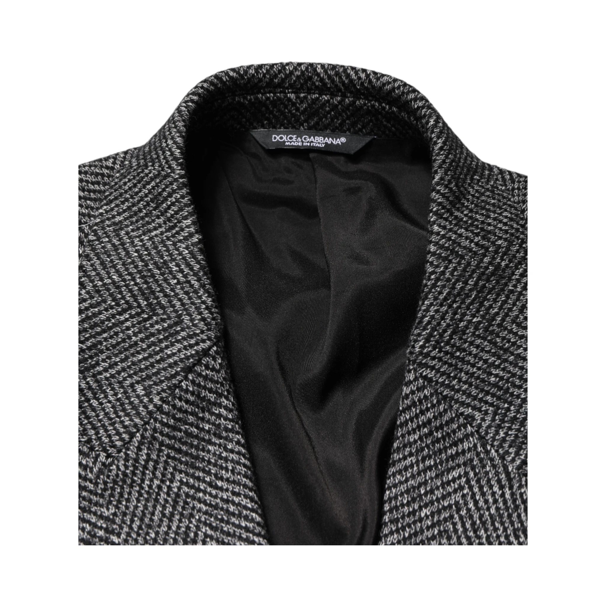 Gray Wool Blend Long Trench Coat Men Jacket