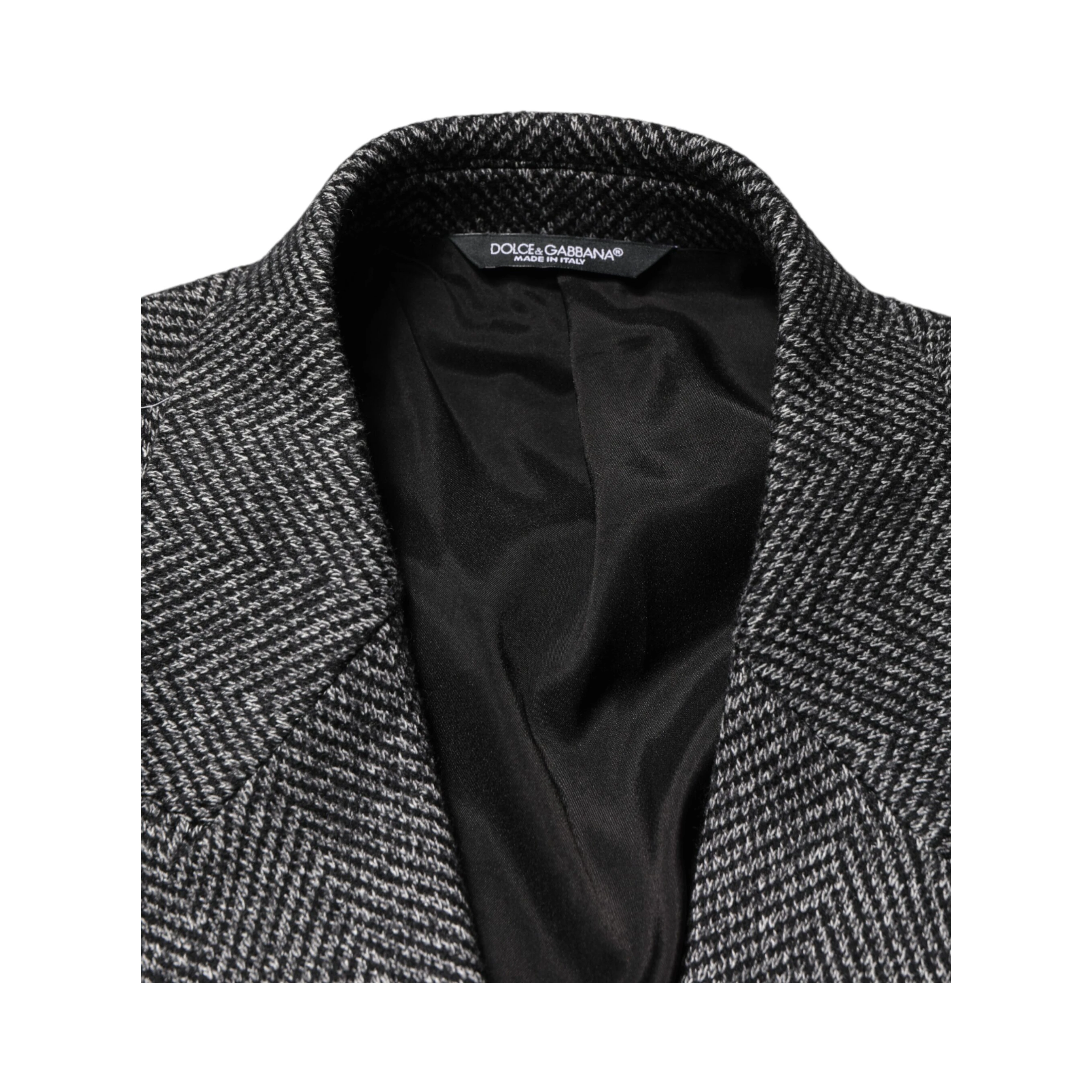 Gray Wool Blend Long Trench Coat Men Jacket