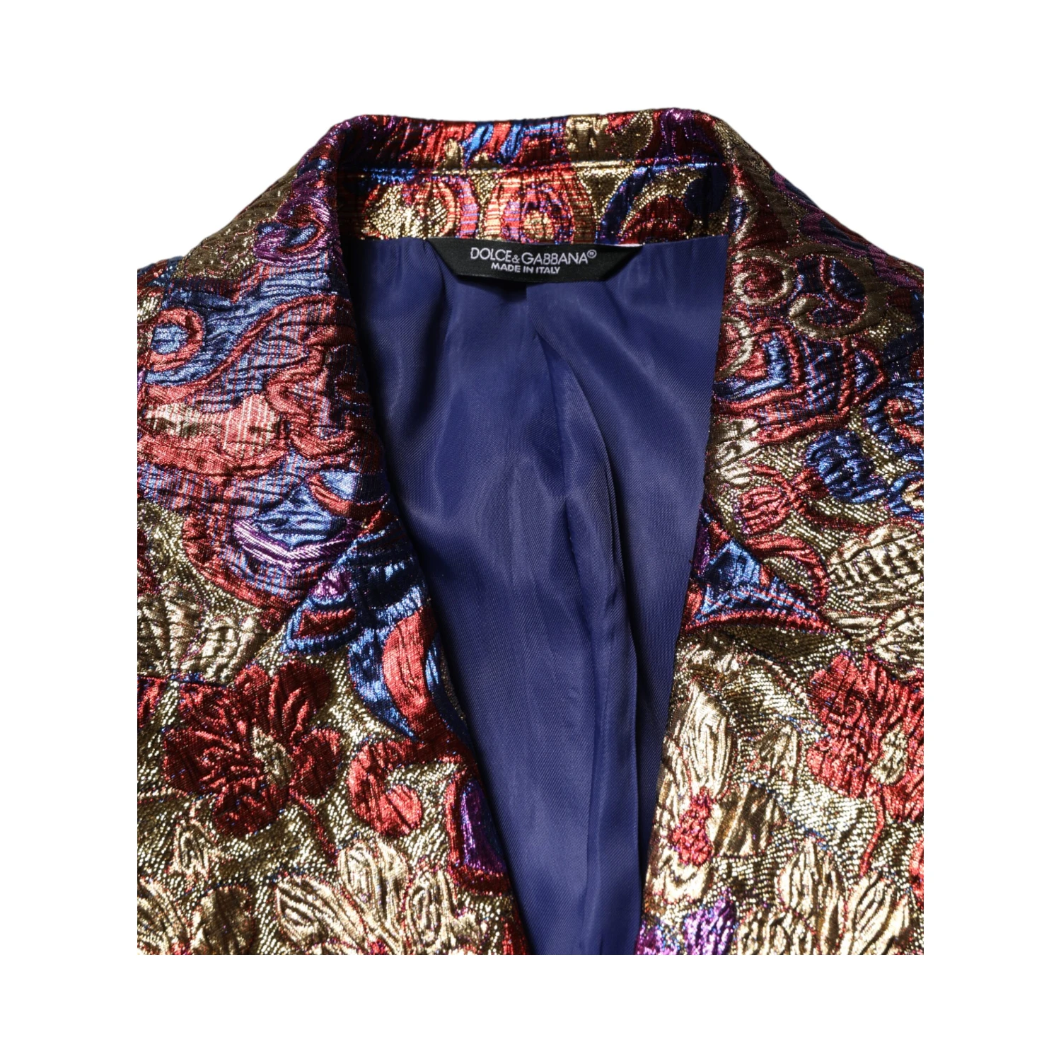 Multicolor Jacquard Single Breasted Blazer
