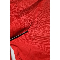Red Flared Mid Waist Chino Casual Trouser Pants