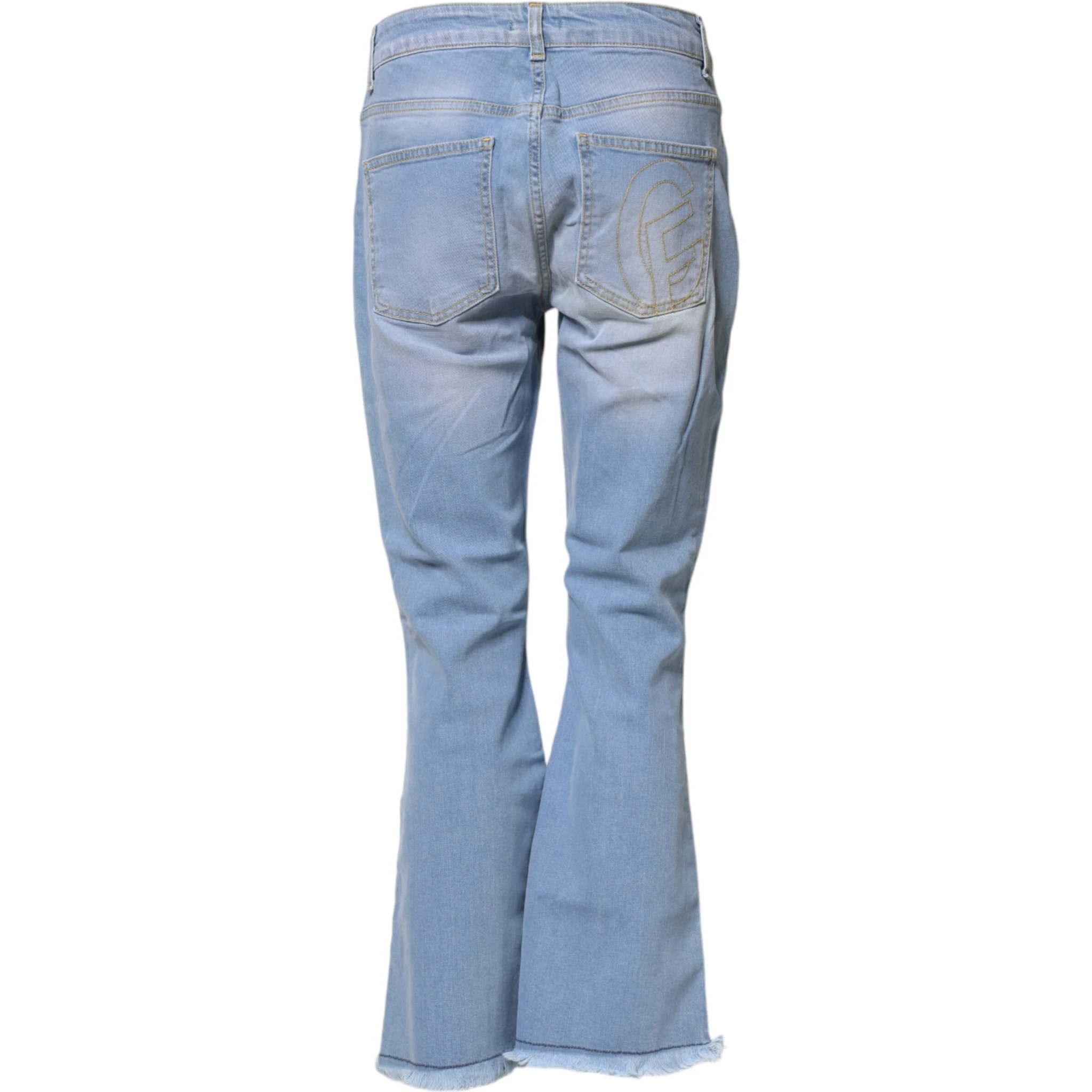 Light Blue Washed High Waist Bootcut Denim Jeans