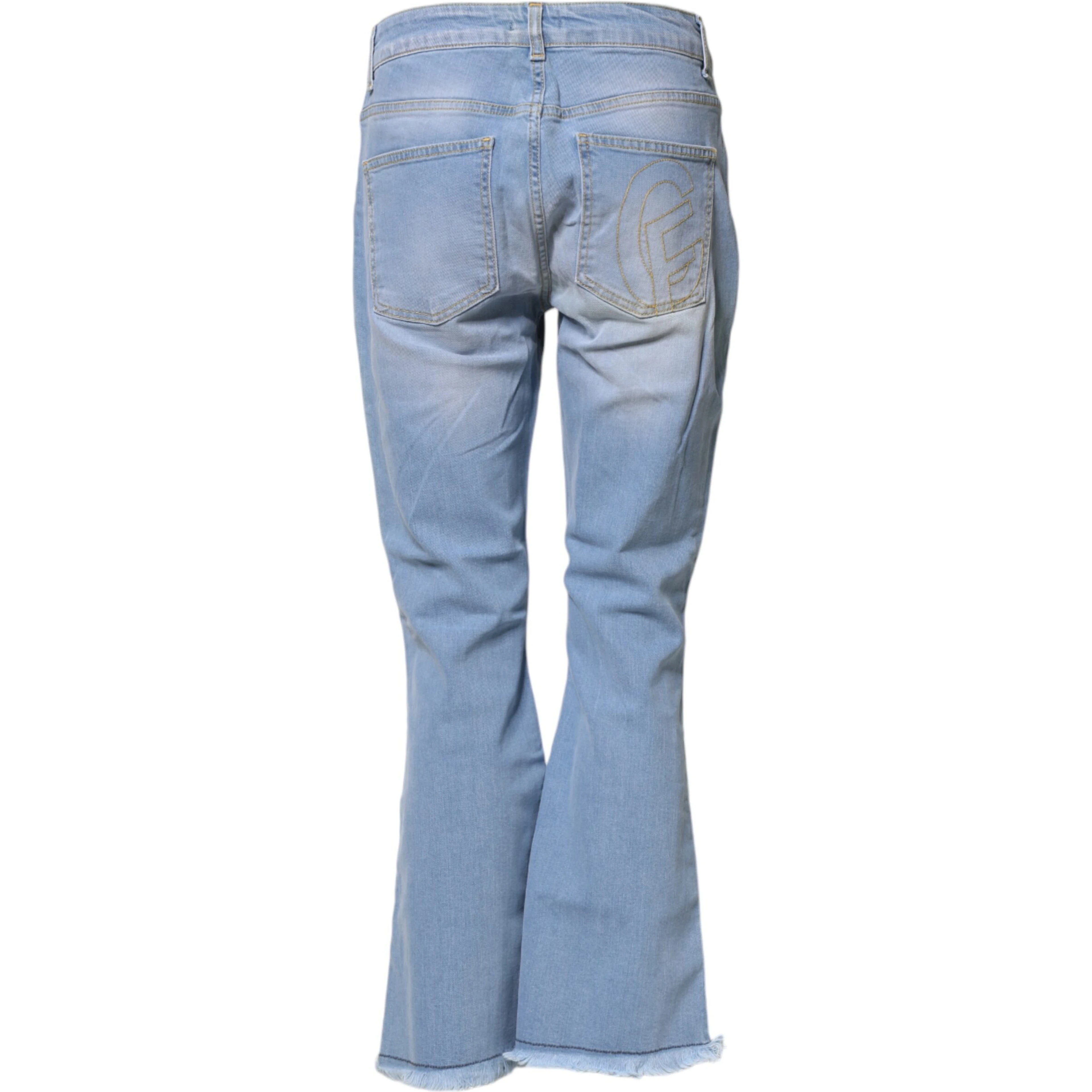 Light Blue Washed High Waist Bootcut Denim Jeans