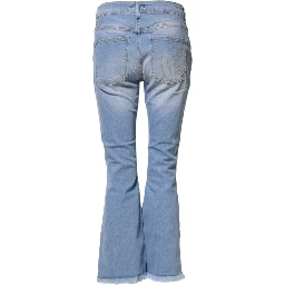 Light Blue Washed High Waist Bootcut Denim Jeans