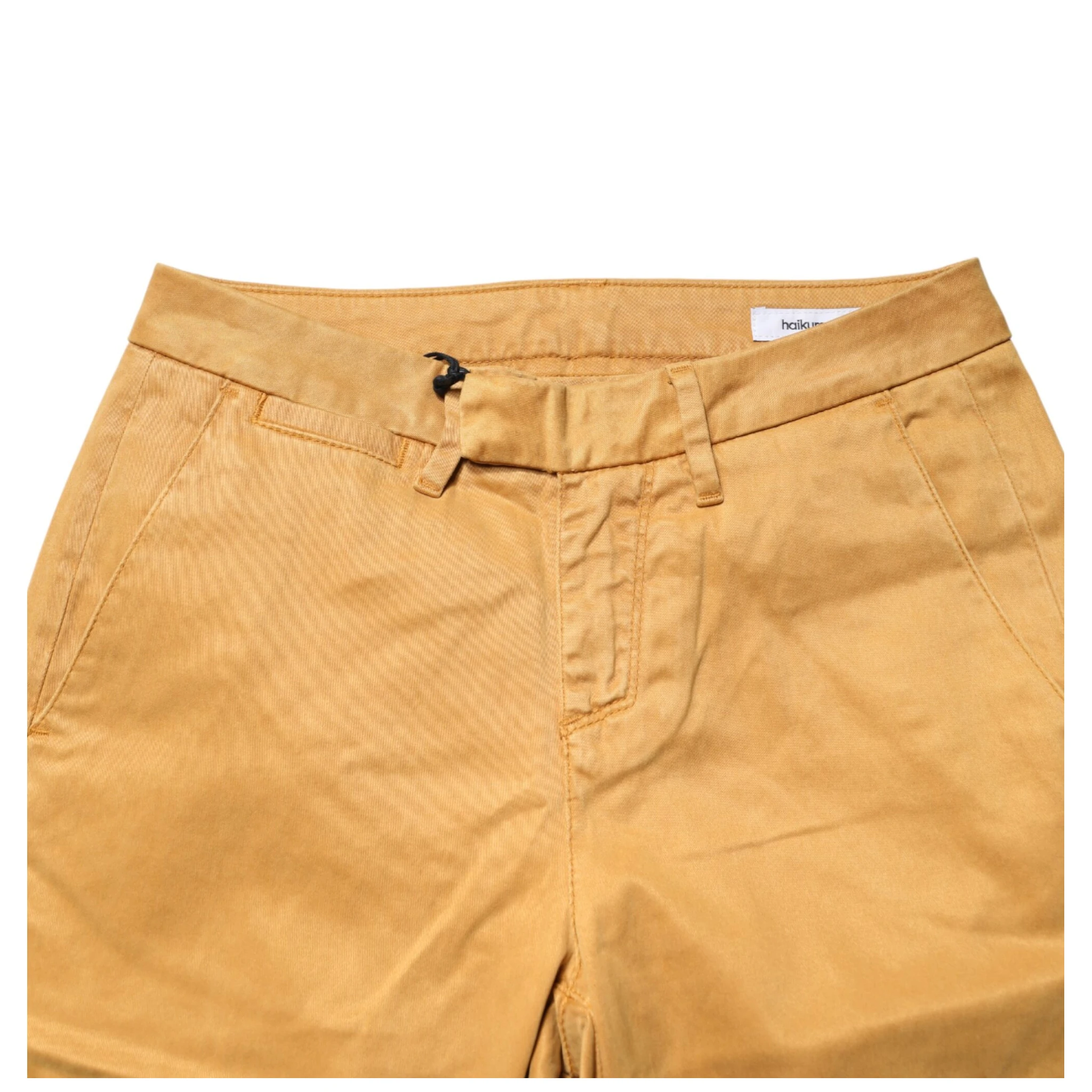 Beige Tapered Mid Waist Chino Casual Trouser Pants