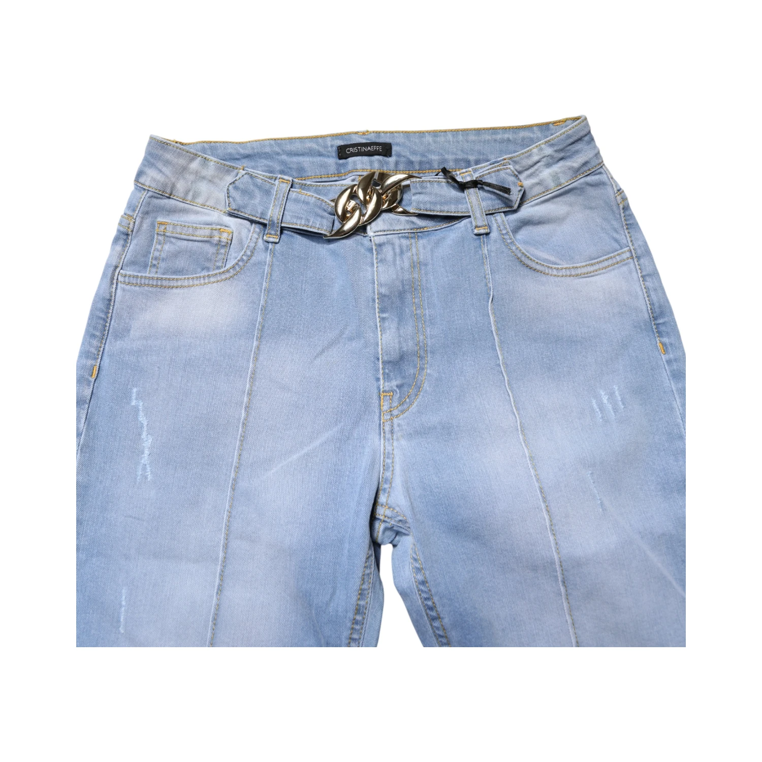Light Blue Washed High Waist Bootcut Denim Jeans