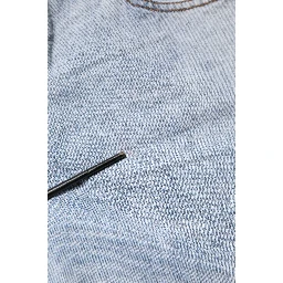 Light Blue Tattered Mid Waist Straight Denim Jeans