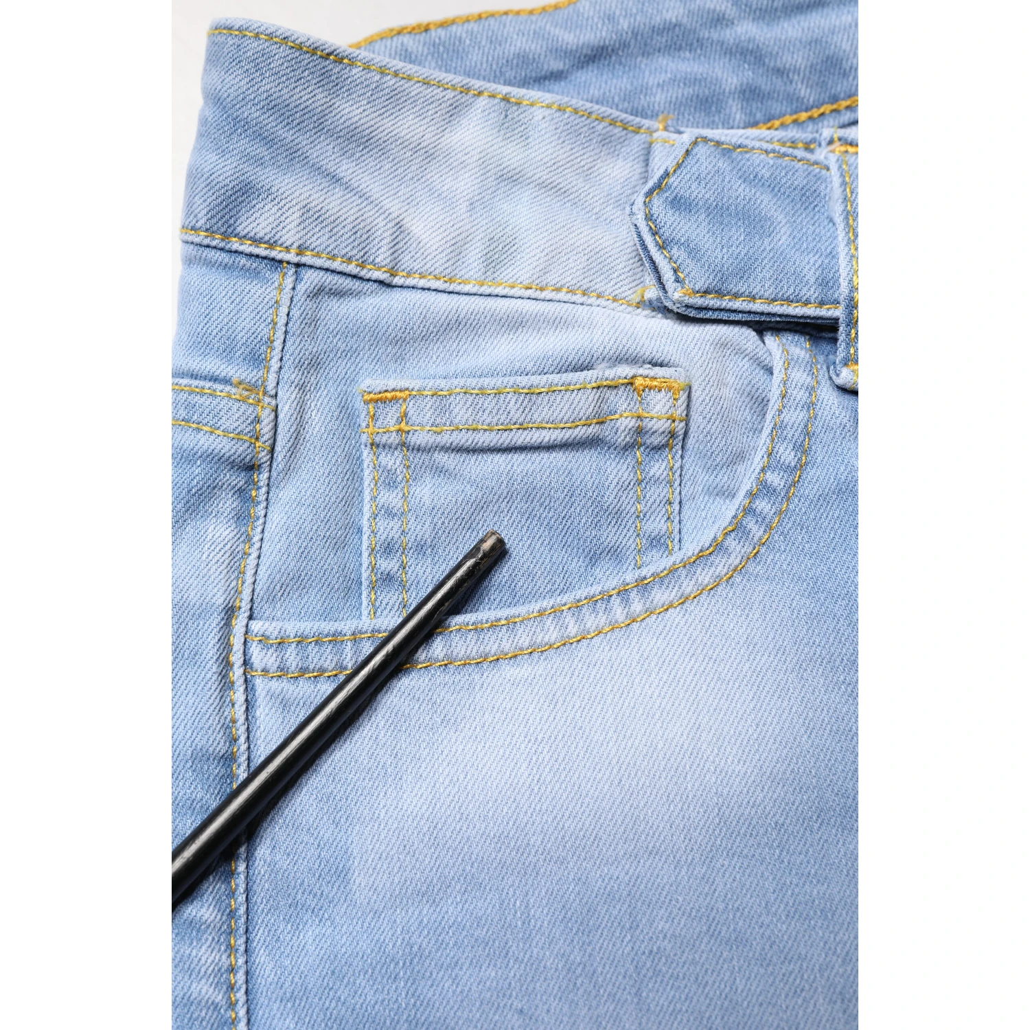 Light Blue Washed High Waist Bootcut Denim Jeans
