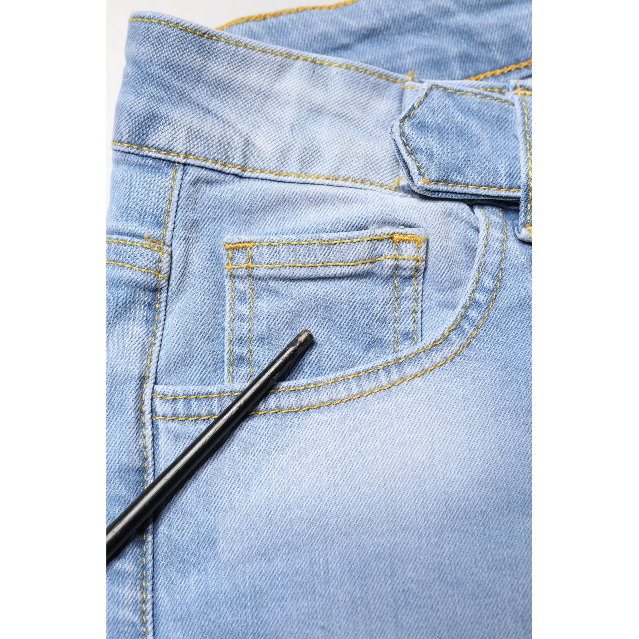 Light Blue Washed High Waist Bootcut Denim Jeans