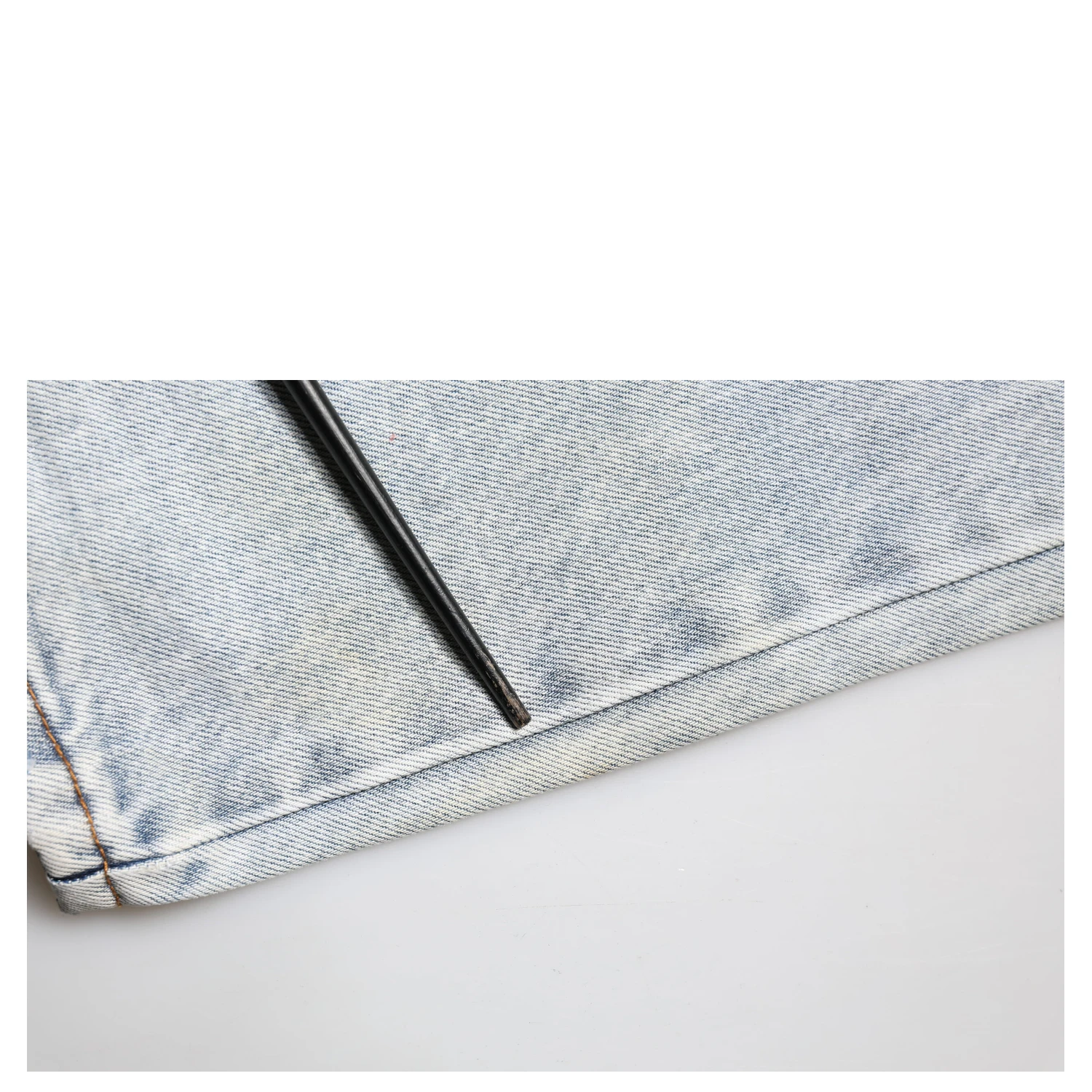 Light Blue Tattered Mid Waist Straight Denim Jeans