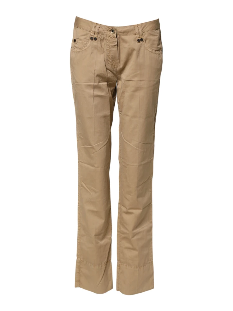 Beige Straight Cotton Stretch Chino Pants alternative
