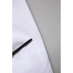 White Cotton Skinny Mid Waist Chino Trouser Pants