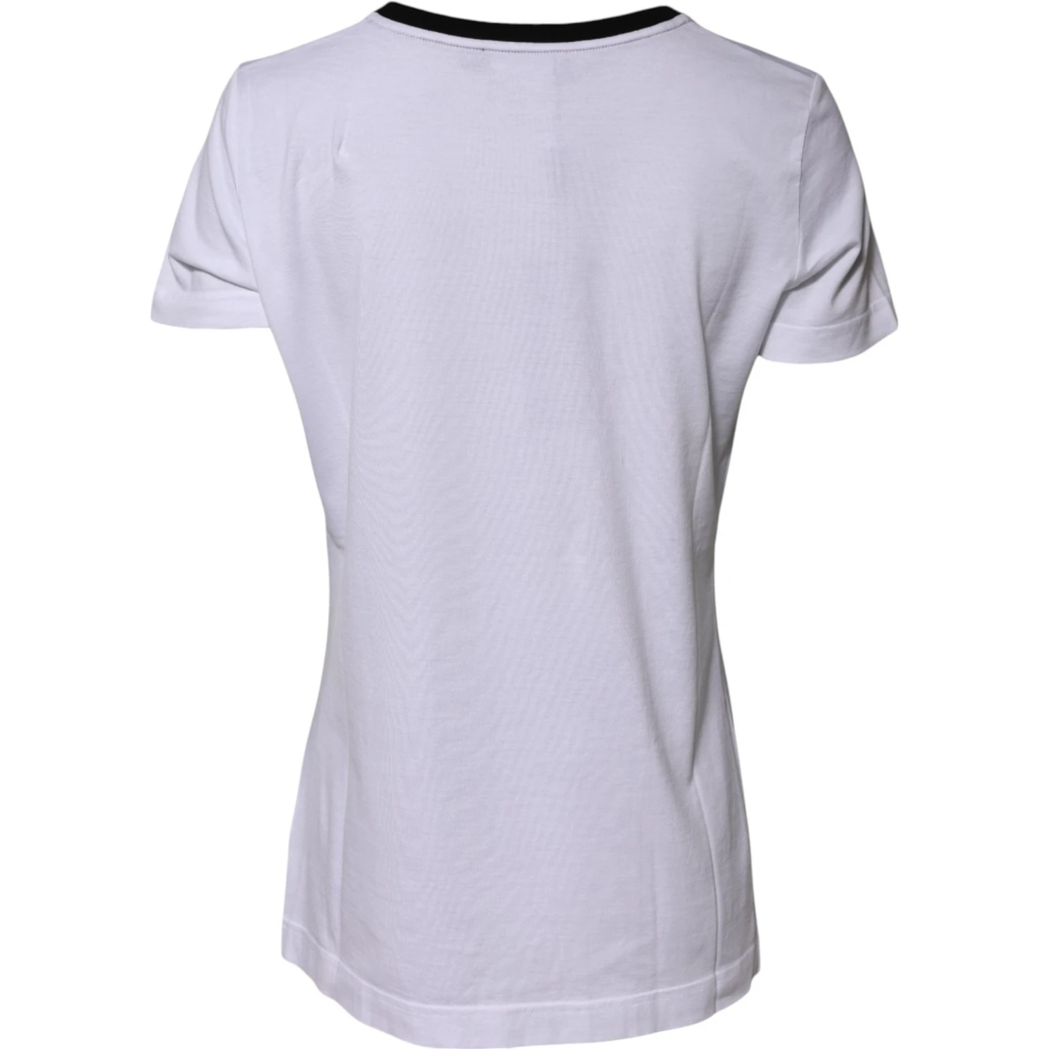 White Eleganza Cotton Crew Neck Tee T-shirt