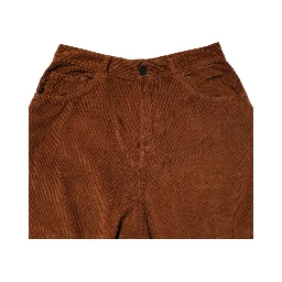 Brown Wide Leg High Waist Corduroy Denim Trouser Jeans