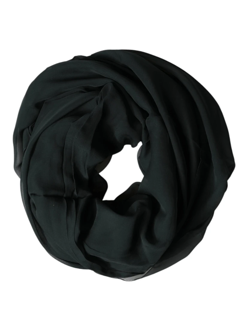 Dark Green Stole Silk Neck Wrap Shawl Scarf
