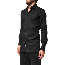 Black GOLD Cotton Men Dress Formal Shirt