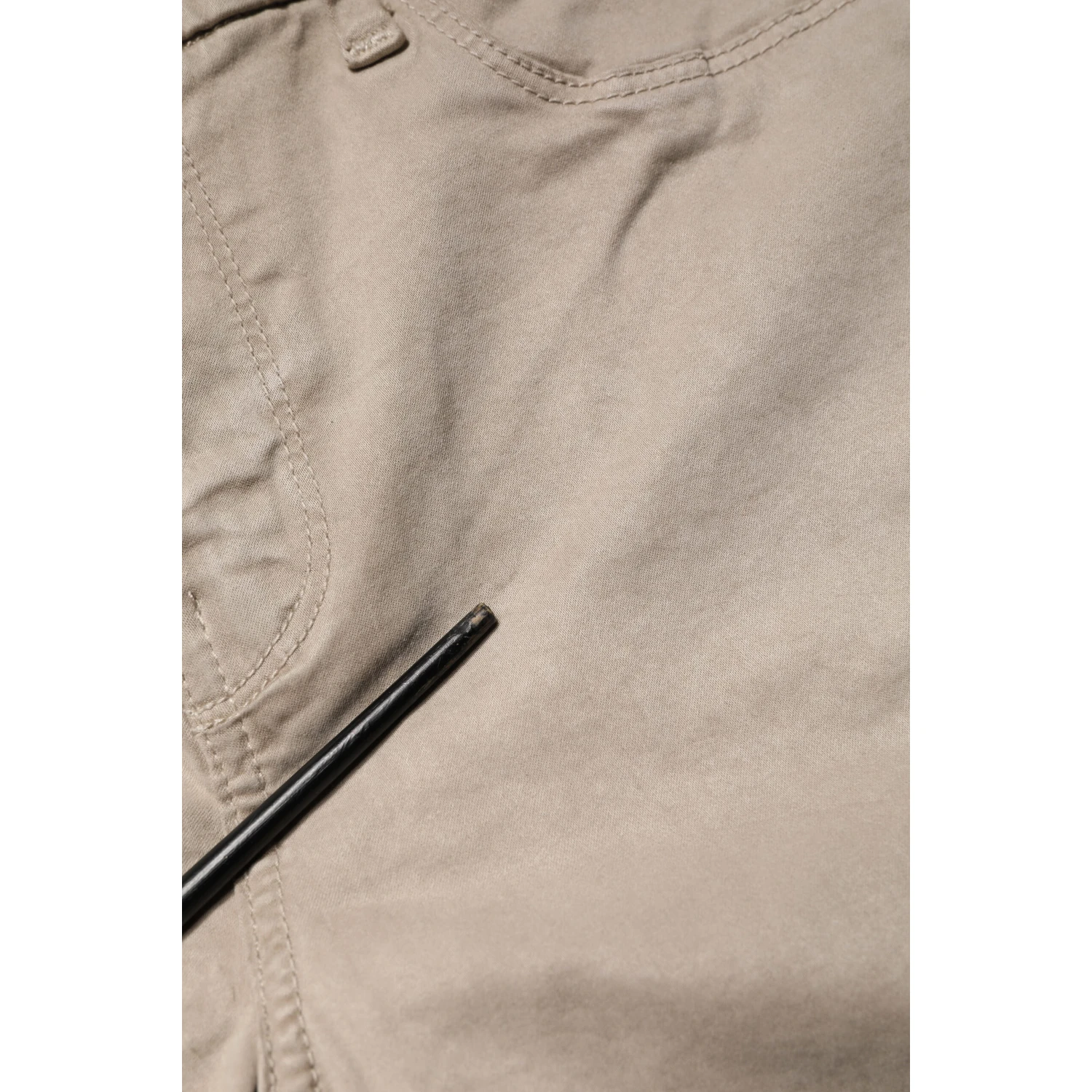 Beige Skinny Mid Waist Chino Casual Trouser Pants