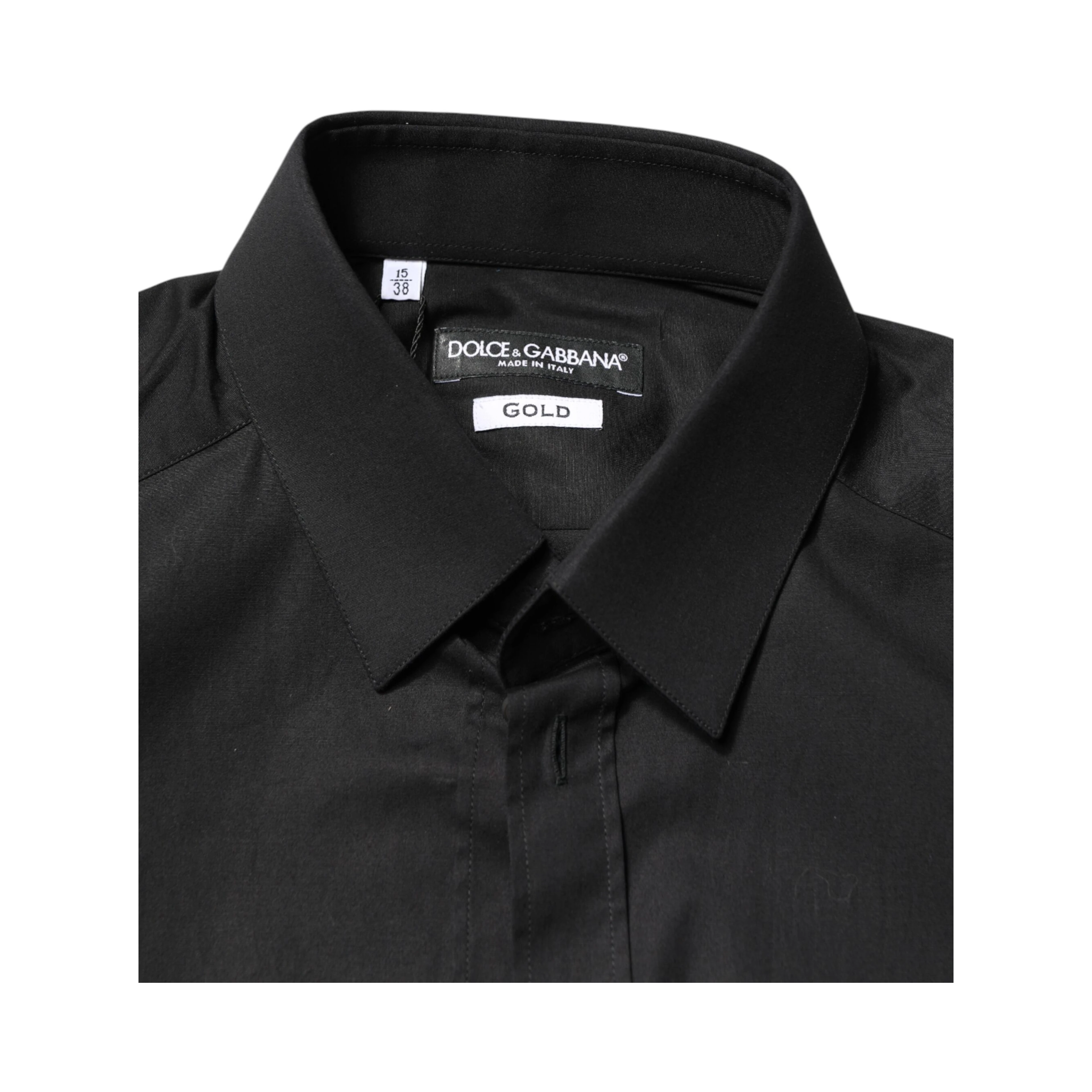 Black GOLD Cotton Men Dress Formal Shirt
