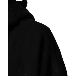 Black LOVE Cotton Hooded Sweatshirt Sweater