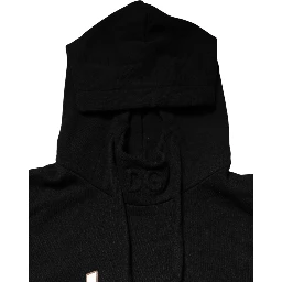 Black LOVE Cotton Hooded Sweatshirt Sweater