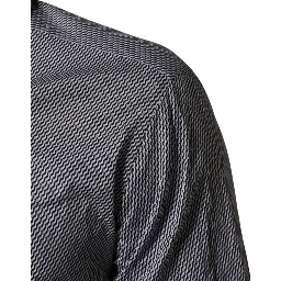Gray Patterned Long Sleeves Dress Shirt