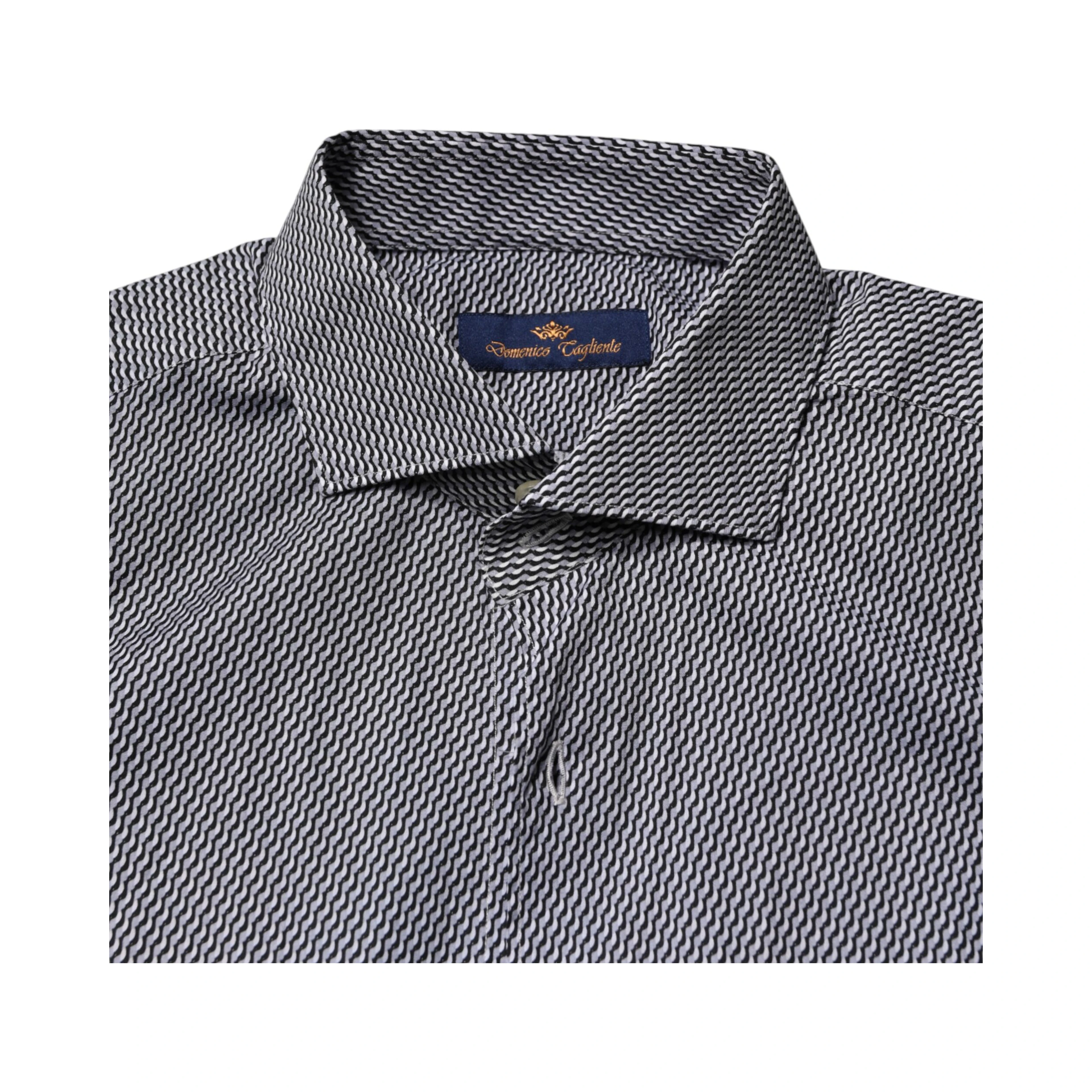 Gray Patterned Long Sleeves Dress Shirt