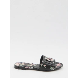 Floral beachwear slides