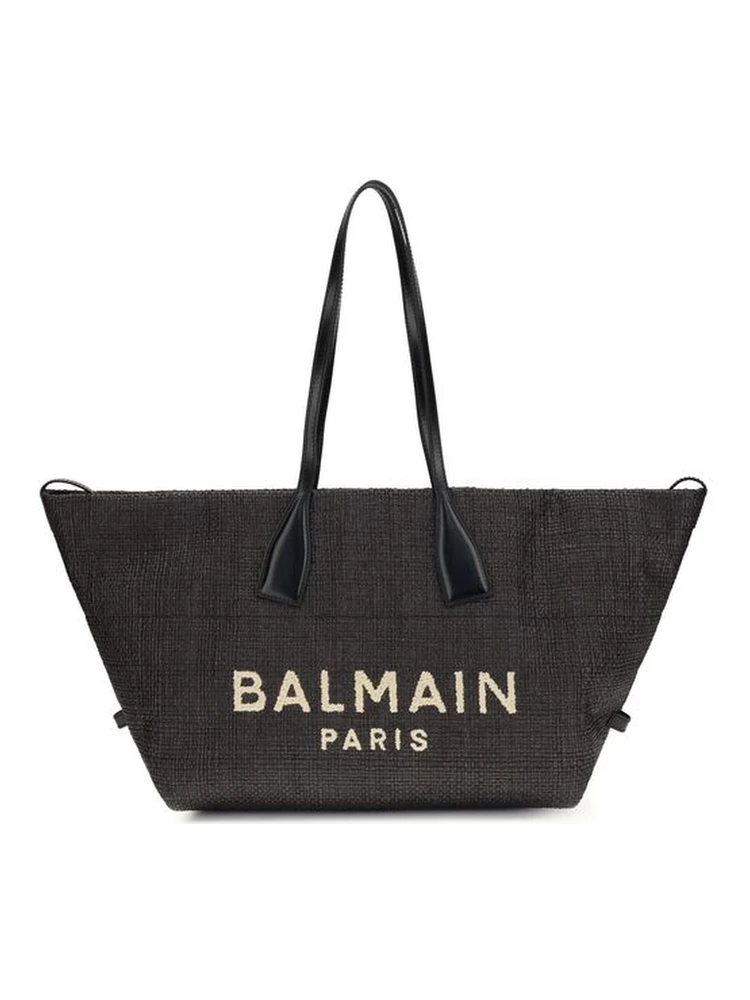 Black Raffia Shoulder Bag