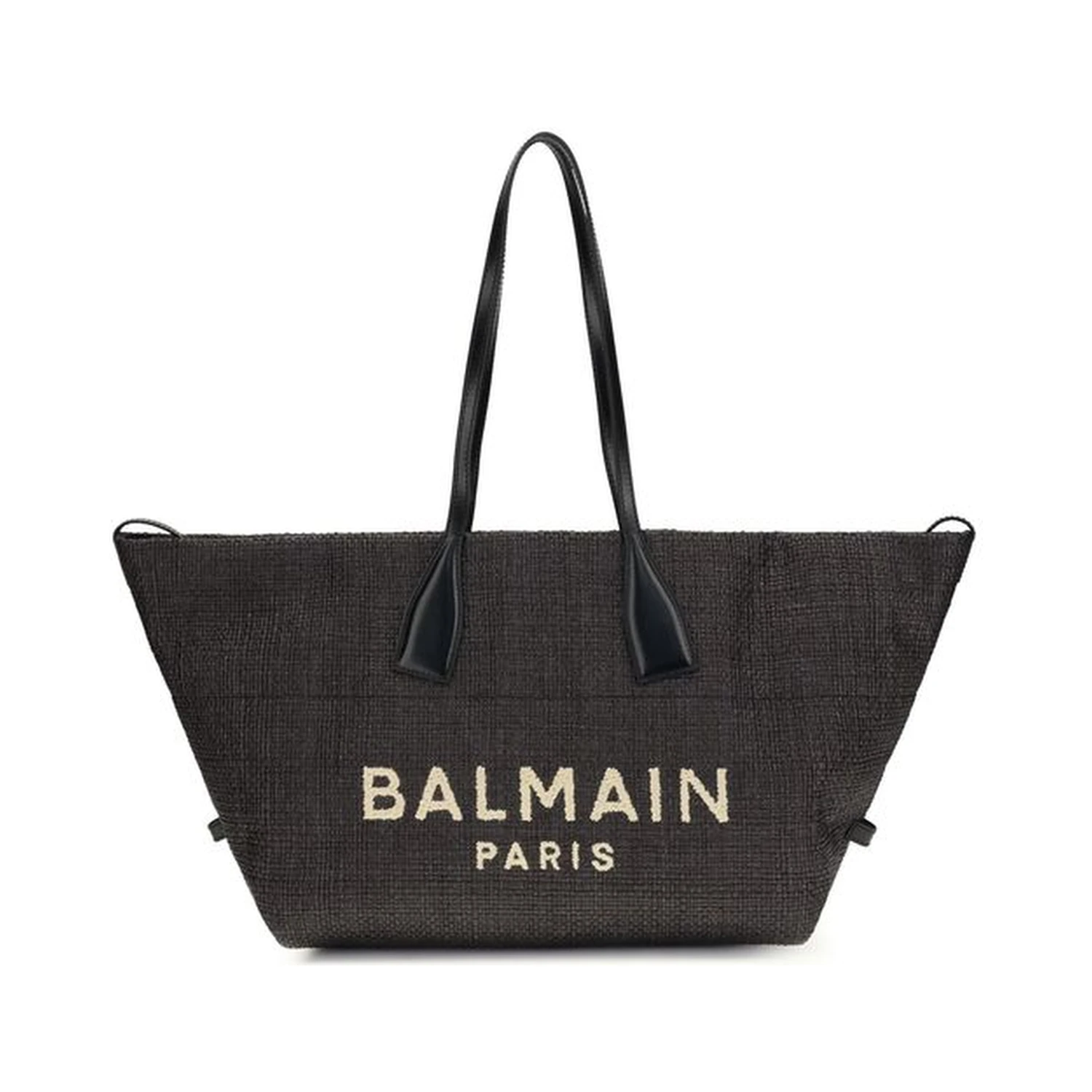 Black Raffia Shoulder Bag