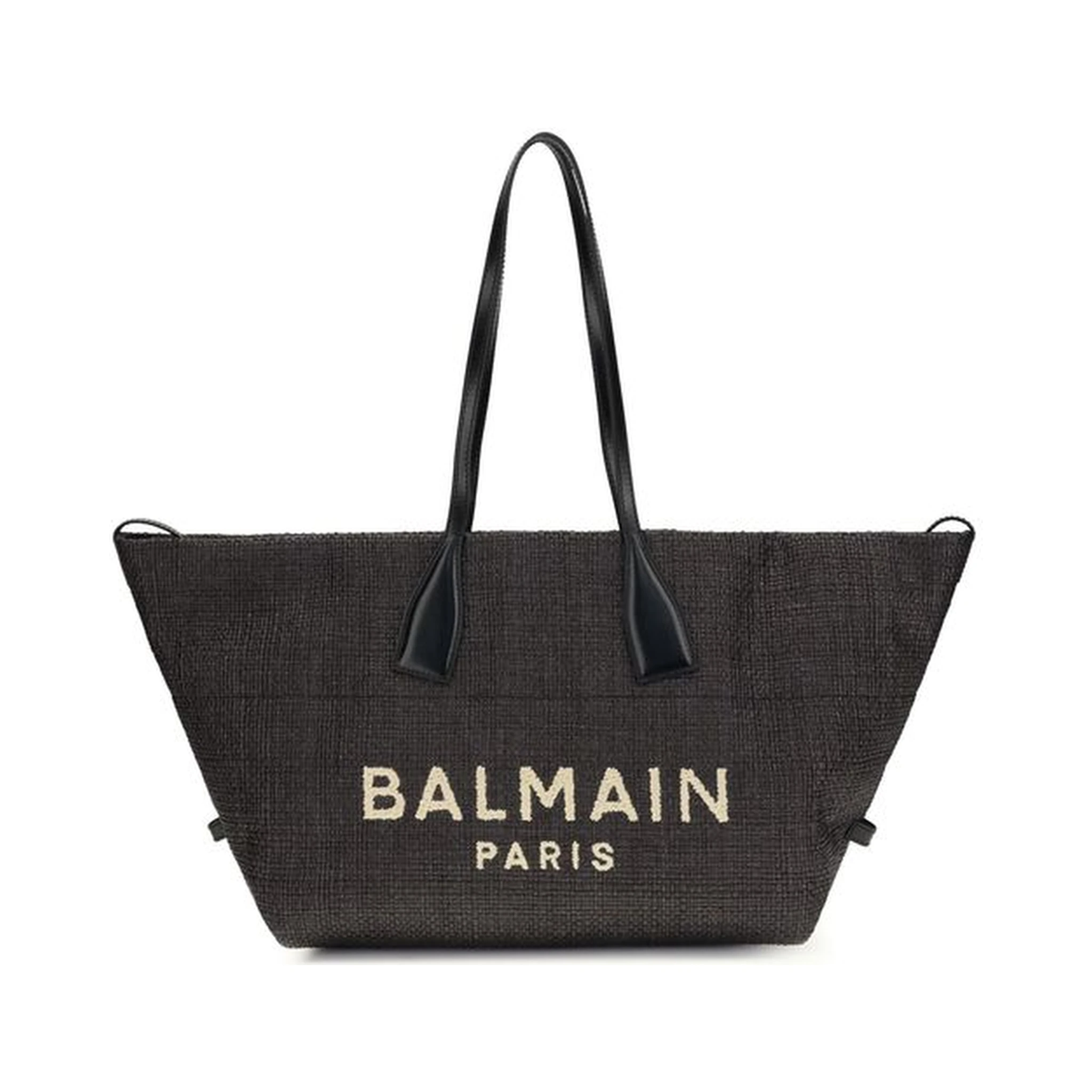 Black Raffia Shoulder Bag