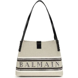 Beige Cotton Shoulder Bag