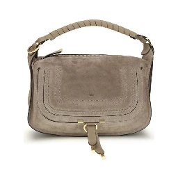Beige Calf Leather Bos Taurus Shoulder Bag