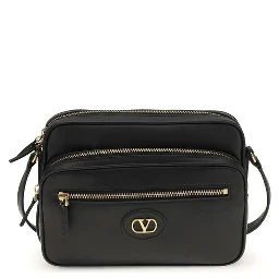 حقيبة كتف بوس توروس من جلد العجل الأسود