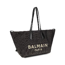 Black Raffia Shoulder Bag