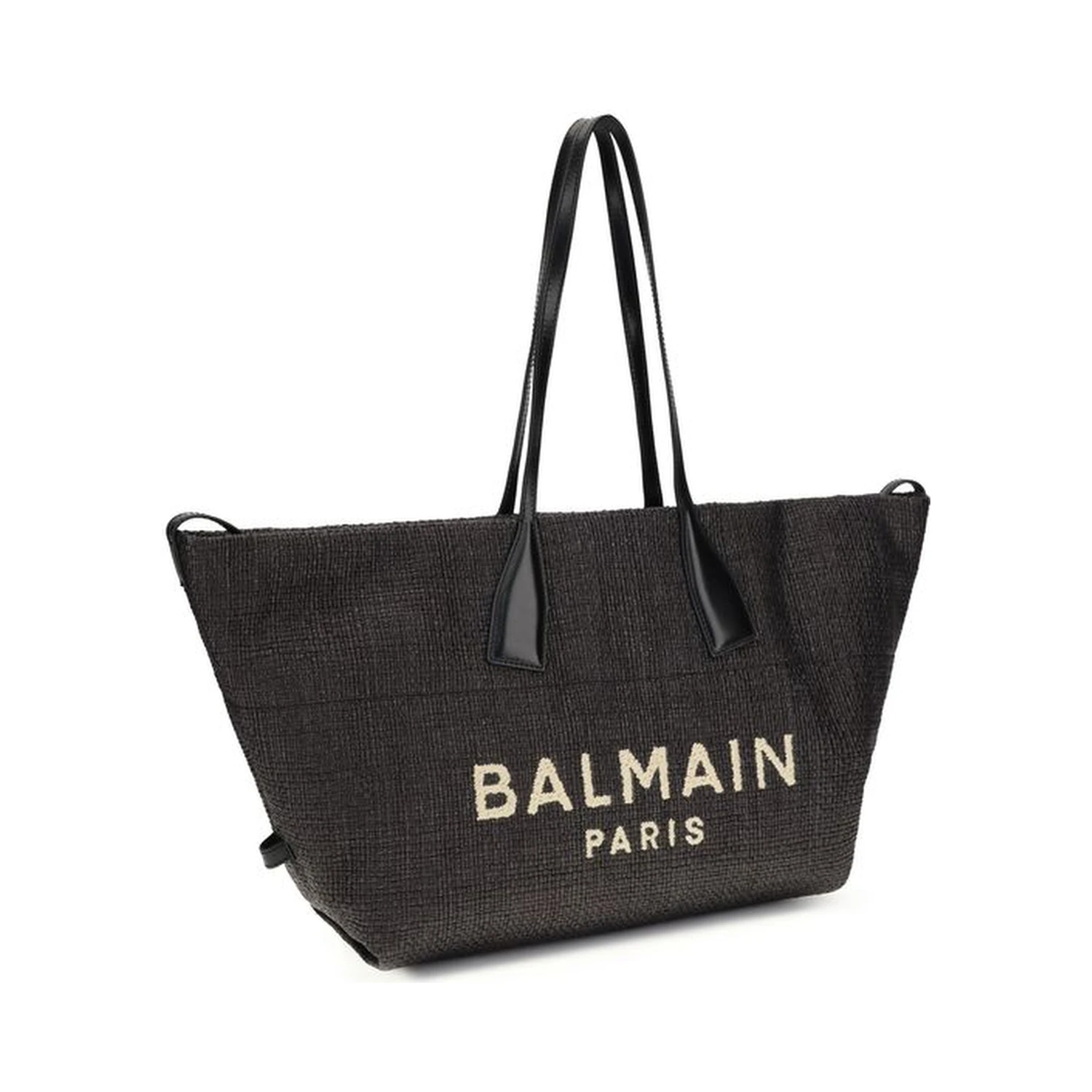 Black Raffia Shoulder Bag
