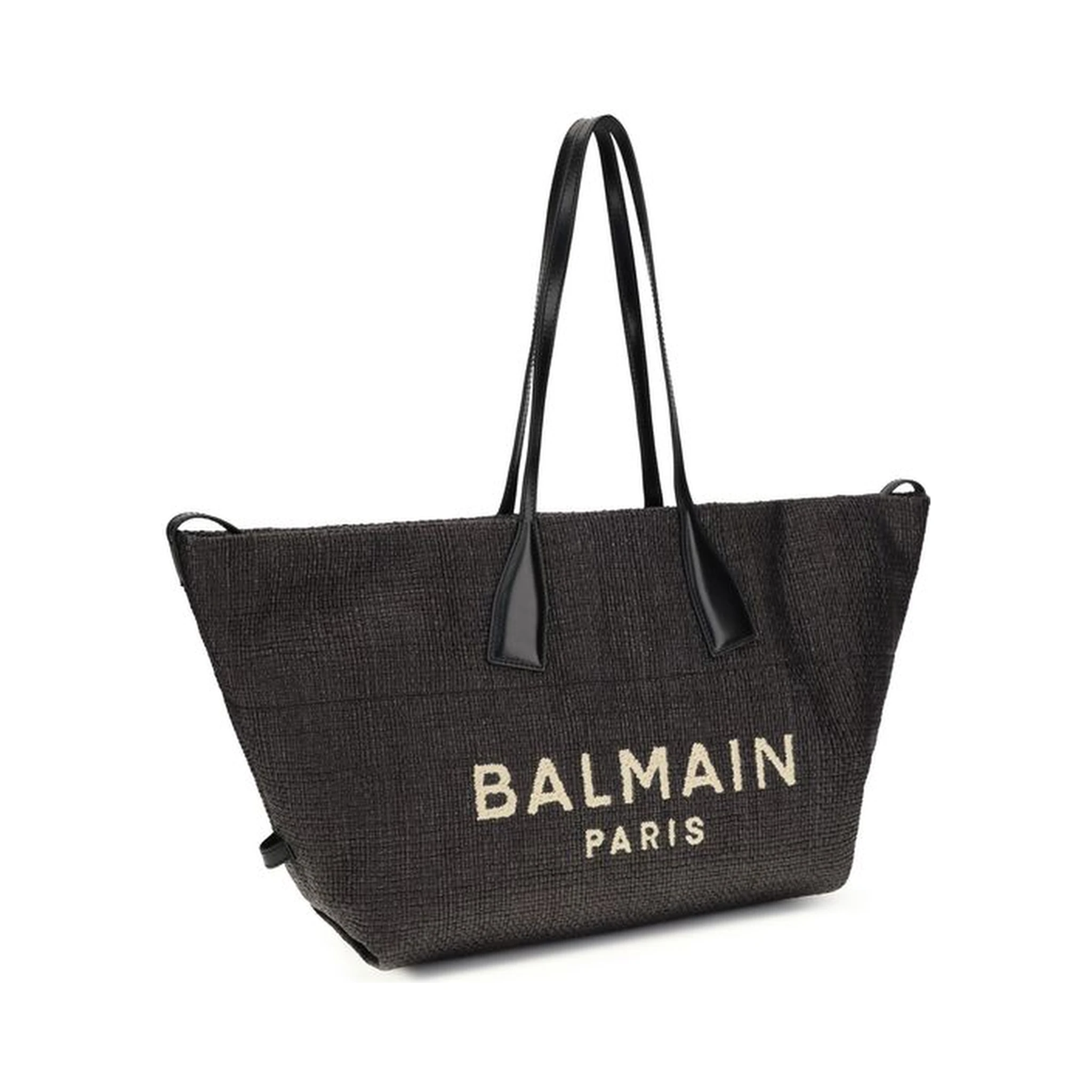 Black Raffia Shoulder Bag