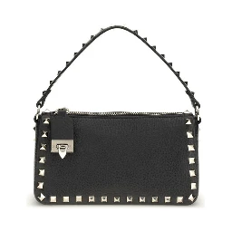 حقيبة كتف بوس توروس من جلد العجل الأسود