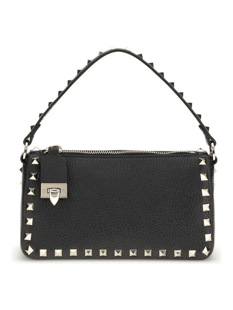 حقيبة كتف بوس توروس من جلد العجل الأسود