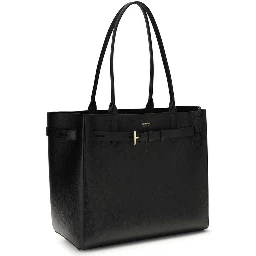 Black Calf Leather Bos Taurus Shoulder Bag