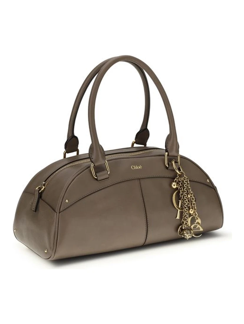 Gray Calf Leather Bos Taurus Handbag