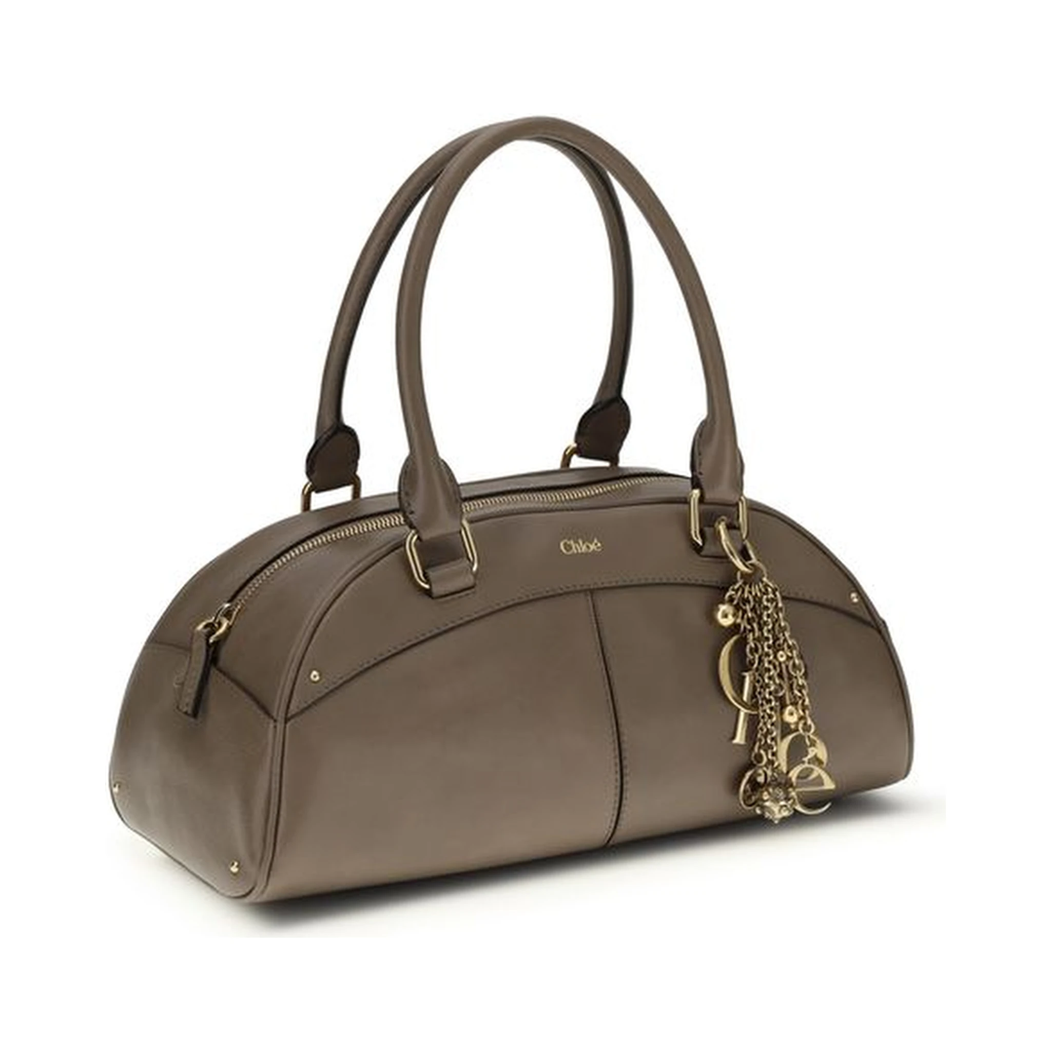 Gray Calf Leather Bos Taurus Handbag