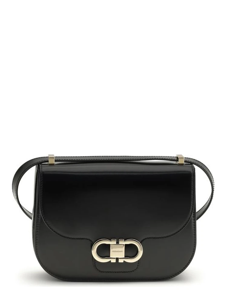 Black Calf Leather Bos Taurus Shoulder Bag