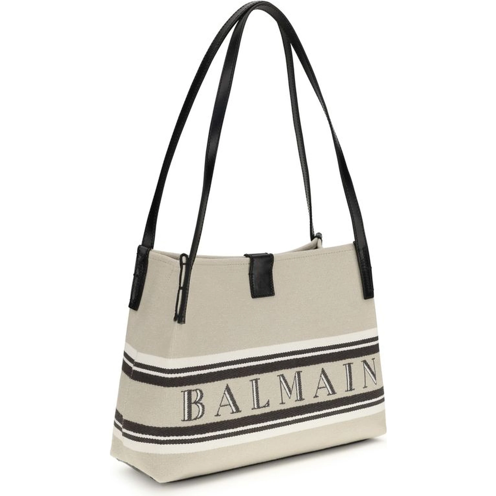 Beige Cotton Shoulder Bag