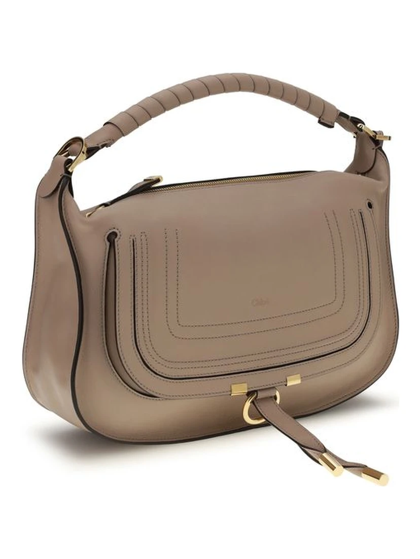 Gray Calf Leather Bos Taurus Shoulder Bag