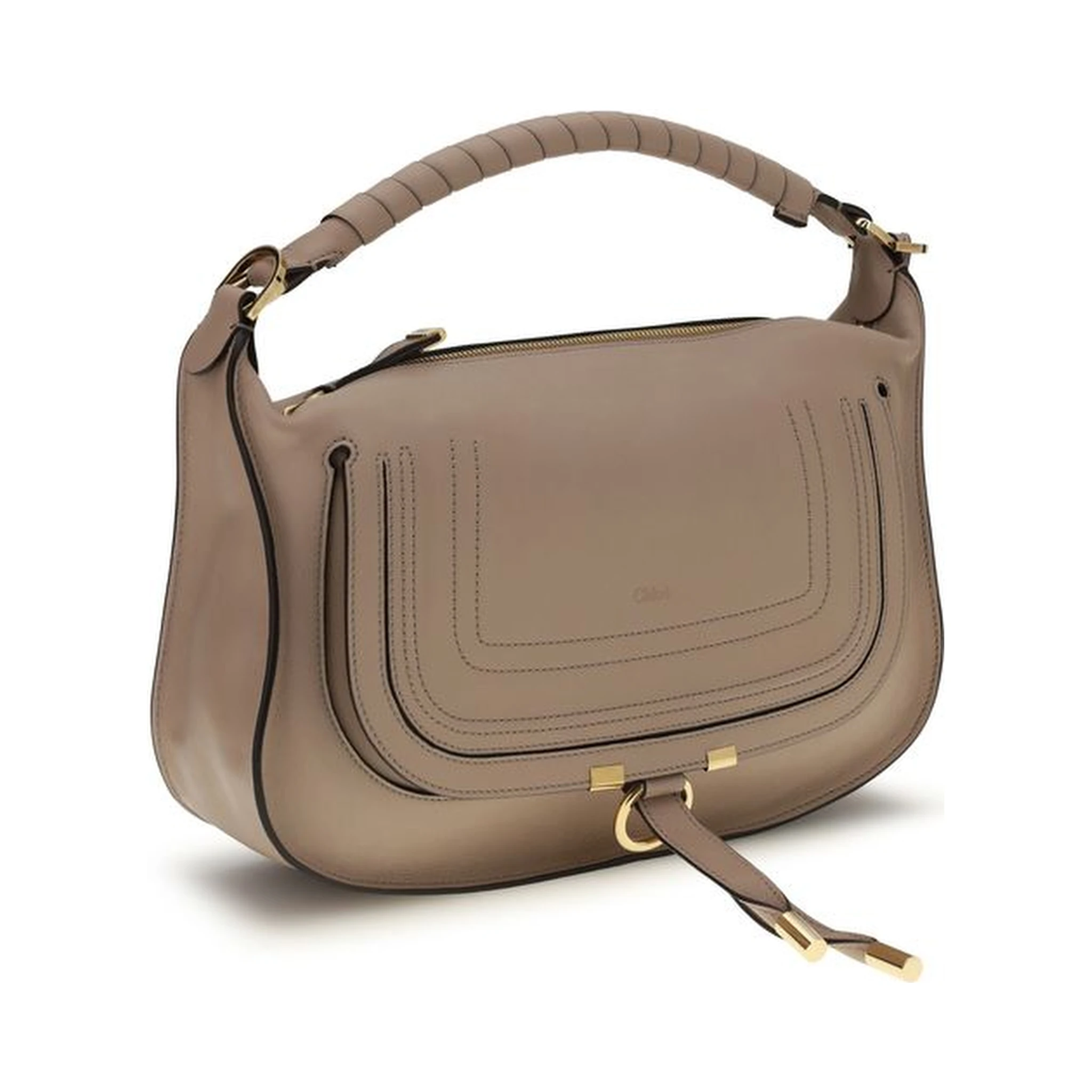 Gray Calf Leather Bos Taurus Shoulder Bag