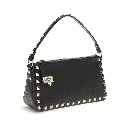 حقيبة كتف بوس توروس من جلد العجل الأسود